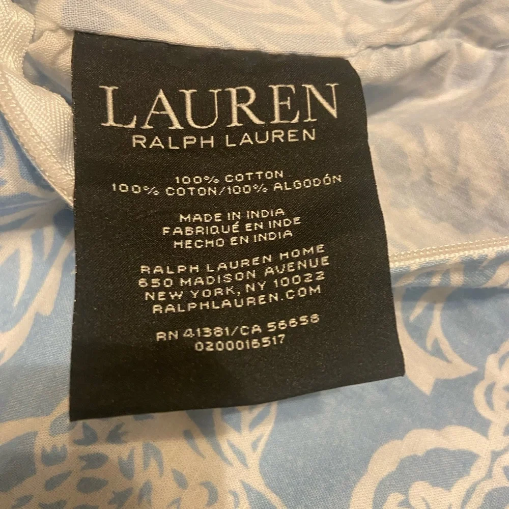 Ralph Lauren Home king Duvet Cover Set Joanna Floral 3 Piece Reversible Blue - Picture 7 of 15